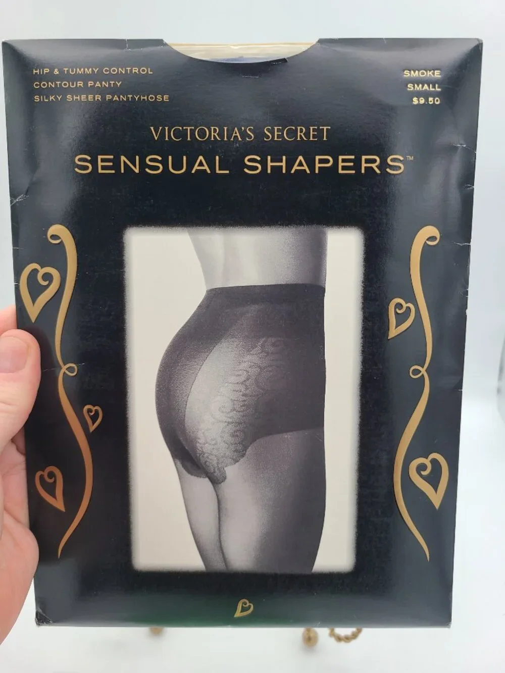 Vintage Victoria's Secret Sensual Shapers Pantyhose Smoke Small NIP
